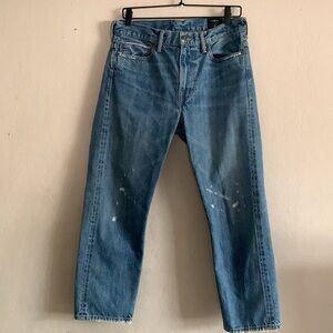 VINCE Union Slouch Distressed Jeans In Heritage Size 28